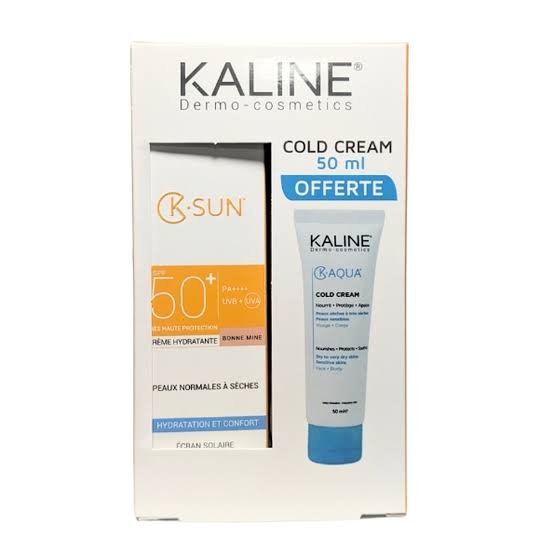 KALINE  PACK K SUN ECRAN CREME HYDRATANTE BONNE MINE PNS + COLD CREAM